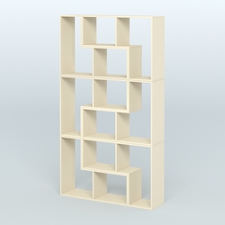 Высокий торговый стеллаж Лофт №3 шестимодульный, Крем Вайс