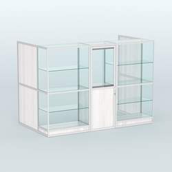 Павильон из профиля пристенный №1г (4,05 кв. м), Ясень Анкор светлый