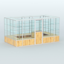 Павильон из профиля островной №2б, Дуб Золотистый