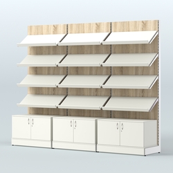 Стеллаж для хлеба и выпечки трехсекционный Феникс №6, Белый + Дуб Сонома