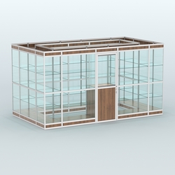 Павильон из профиля островной №2в, Орех