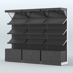 Стеллаж для хлеба и выпечки с тремя трехсекционный Феникс №2, Черный