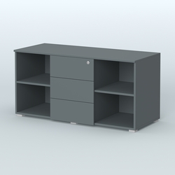 Тумба сервисная Некста, цвет вяз + белый, Темно-Серый