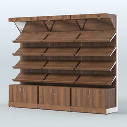 Стеллаж для хлеба и выпечки трехсекционный Феникс №5, Орех