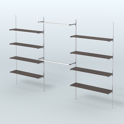 Neo Fix №7 с открытыми полками из ДСП и поручнями (3600 мм), Дуб Венге