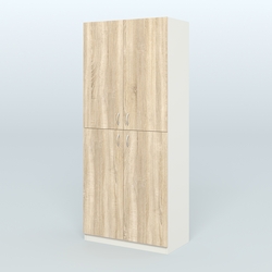 Шкаф для аптек с полками №2, Белый + Дуб Сонома