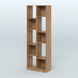 Стеллаж из ДСП серии ЛОФТ №8-1 (зеркальное отражение - Z) , Орех