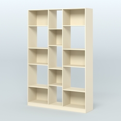 Стеллаж из ДСП серии ЛОФТ №14-1, Крем Вайс