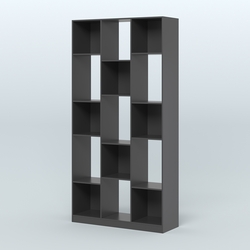 Стеллаж из ДСП серии ЛОФТ №10-1, Черный