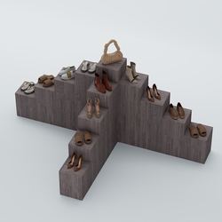 Демо-стенд Ступени Т-обр №4, Ясень Анкор темный