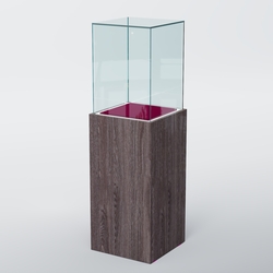 Витрина для музеев "Коллекция" №5А с подсветкой, Ясень Анкор темный