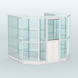 Павильон из профиля пристенный №3г ( 4,32 кв. м), Ясень Анкор светлый