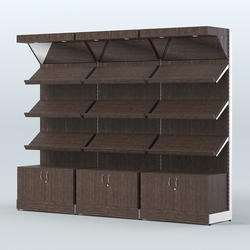 Стеллаж для хлеба и выпечки с тремя трехсекционный Феникс №2, Дуб Венге