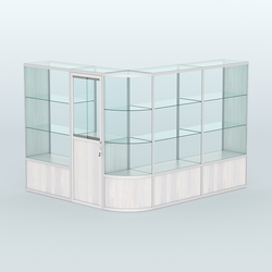 Павильон из профиля угловой №2б (5,5 кв.м), Ясень Анкор светлый