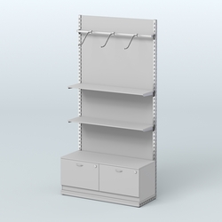 Система ЭЛЕГАНТ №4 с ДСП и тумбой T15 (1200 мм), Серый