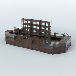 Торговый Островок "Эконом" №4 (18, 6 кв.м), Дуб Венге