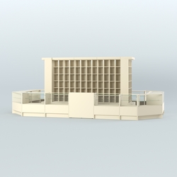 Павильон островной для продажи чая и кофе №7, Крем Вайс