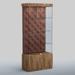 Высокая стеклянная витрина КАПИТОНЕ №1, Дуб канзас+03 M