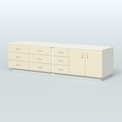 Тумба Феникс опорная приставная левая, Белый + Крем Вайс