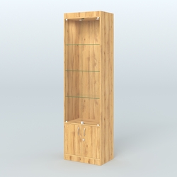 Витрина из ДСП с дверками для аптеки №2-400-1, Дуб Золотистый