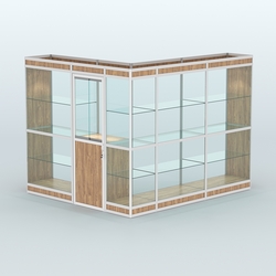 Павильон из профиля угловой №1в (5,5 кв.м), Дуб Канзас коричневый