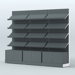 Стеллаж для хлеба и выпечки трехсекционный Феникс №6, Темно-Серый