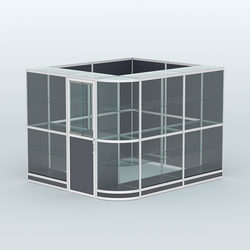 Павильон из профиля угловой №5г (5,5 кв.м), Антрацит