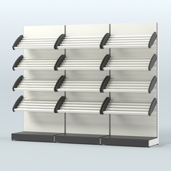 Стеллаж для хлеба и выпечки трехсекционный Феникс №8, Черный и Белый