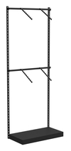 Настенная система с подиумом и пристенными поручнями для одежды ЛОФТ №2 (900мм), Черный