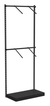 Настенная система с подиумом и пристенными поручнями для одежды ЛОФТ №2 (900мм) Черный