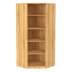 Стеллаж угловой из ДСП серии Эконом №5-5 (торец 500 мм), Дуб Золотистый