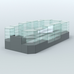 Павильон ИСТРА в центр зала №7а (закрытый) (12, 77 кв.м), Темно-Серый