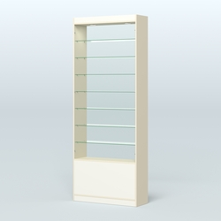 Высокая витрина серии Эконом №304-900 (без дверей), Крем Вайс + Белый