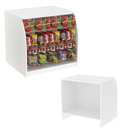 Торговый кассовый прилавок с фасадом под вывеску импульсных покупок Импульс №1-2-900, Белый