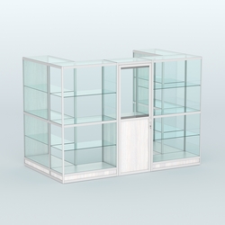 Павильон из профиля пристенный №2г (4,05 кв. м), Ясень Анкор светлый