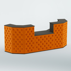 Ресепшен со столом БАРХАТ СЕРЫЙ ПЕРЛАМУТР №3 (карета золото), Черный + 08 Mustard