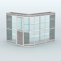 Павильон из профиля угловой №2в (5,5 кв.м), Бетон Чикаго светло-серый F186 ST9