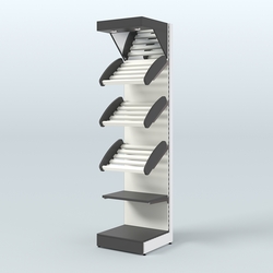 Стеллаж для хлеба и выпечки с полками - корзинами и фризом Феникс №16Ф, Черный и Белый
