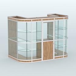 Павильон из профиля пристенный №4в (4,05 кв. м), Дуб Канзас коричневый