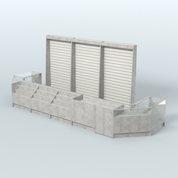 Торговый Островок "Эконом" №5 (9, 72 кв.м), Метрополитан Грей + Белый