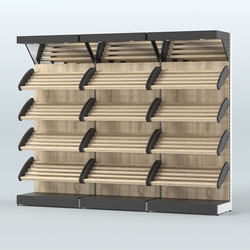 Стеллаж для хлеба и выпечки трехсекционный Феникс №7, Черный + Дуб Сонома