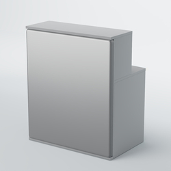 Ресепшен БАРХАТ СЕРЫЙ ПЕРЛАМУТР №1 (ровная поверхность), Серый + Экокожа серебристая