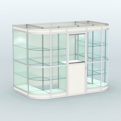 Павильон из профиля пристенный №8в (4,05 кв. м), Белый