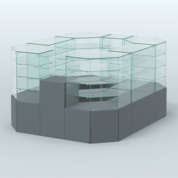 Павильон ИСТРА в центр зала №2 (открытый) (4, 94 кв.м), Темно-Серый