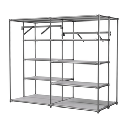 Хромированное вешало ПЛАТФОРМА №3-3 с полками ДСП 16мм, Серый