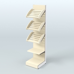 Стеллаж для хлеба и выпечки с полками - корзинами Феникс №16, Крем Вайс