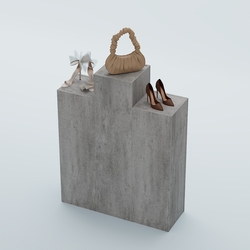 Демо-стенд Ступени-Пирамида №1, Бетон Чикаго светло-серый F186 ST9