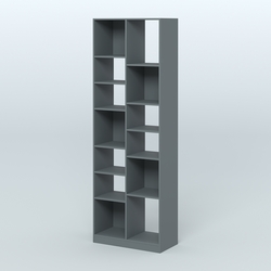 Стеллаж из ДСП серии ЛОФТ №8-2 с полками ДСП, Темно-Серый