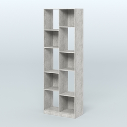 Стеллаж из ДСП серии ЛОФТ №8-1 (зеркальное отражение - Z) , Метрополитан Грей