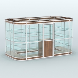 Павильон из профиля островной №4в, Орех